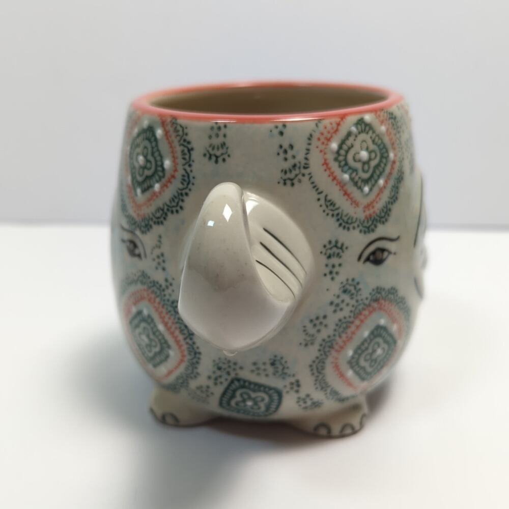 Nature’s Home Boho Elephant Mug 16 oz Ceramic Coffee Cup - Picture 4 of 10